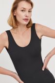 Боді MUUV Deep Cut жіночий колір чорний оголена спина