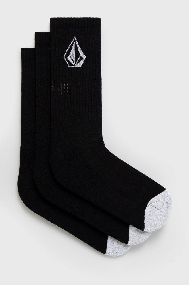 Шкарпетки Volcom (3-pack) чоловічі колір чорний