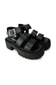Сандалі Altercore Kali жіночі колір чорний каблук блок