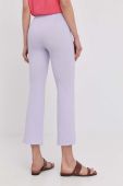 Штани Liviana Conti жіночі колір фіолетовий кльош висока посадка