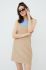 Бавовняна сукня Element колір бежевий mini облягаюча