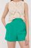 Шорти Nissa жіночі колір зелений однотонні висока посадка
