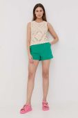Шорти Nissa жіночі колір зелений однотонні висока посадка