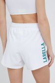Шорти LaBellaMafia жіночі колір білий з принтом висока посадка