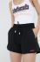 Шорти LaBellaMafia жіночі колір чорний однотонні середня посадка