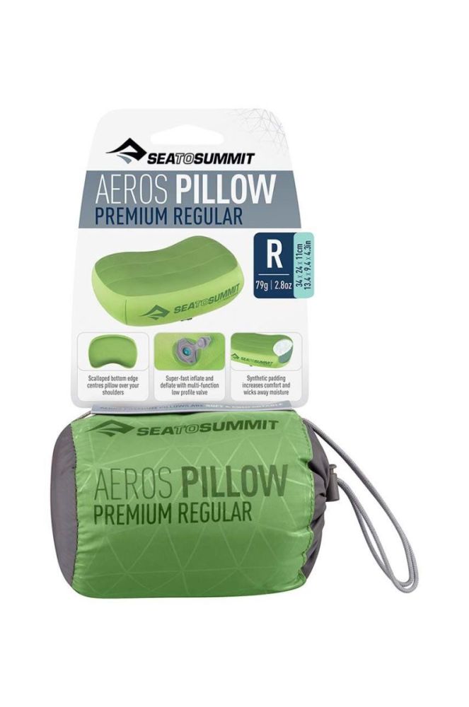 Подушка Sea To Summit Aeros Premium колір зелений фото 4