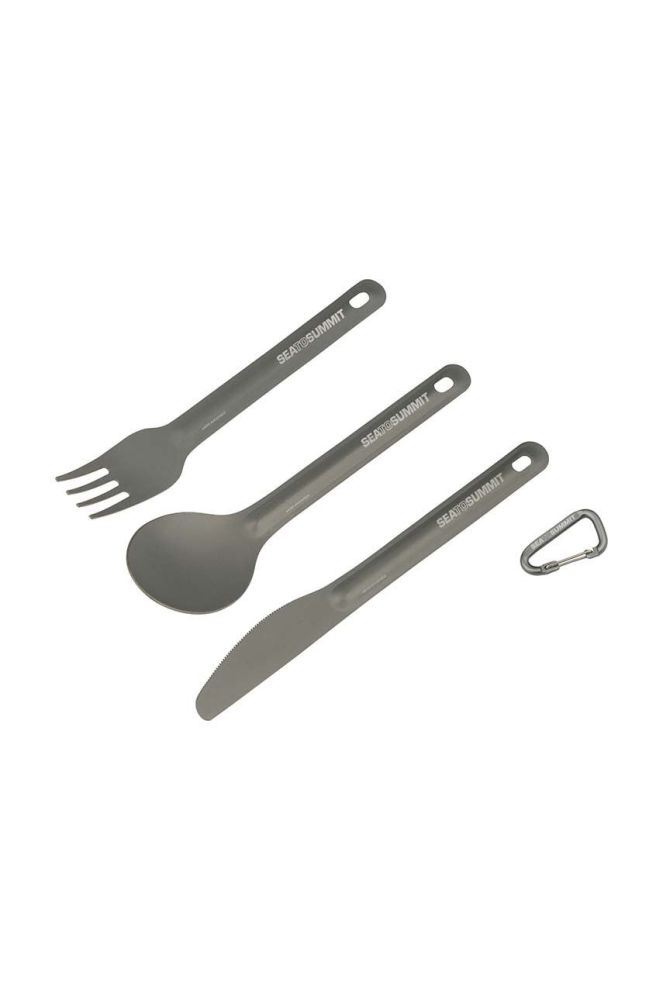 Туристичний набір столових приборів Sea To Summit Alpha Light Cutlery Set колір сірий