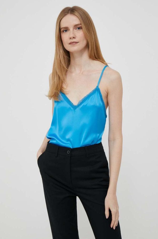 Блузка XT Studio жіноча однотонна колір блакитний