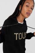 Кофта Tous жіноча колір чорний з капюшоном з принтом (3227848)