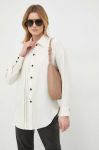 Сорочка Mos Mosh жіноча колір бежевий relaxed класичний комір