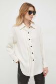 Сорочка Mos Mosh жіноча колір бежевий relaxed класичний комір