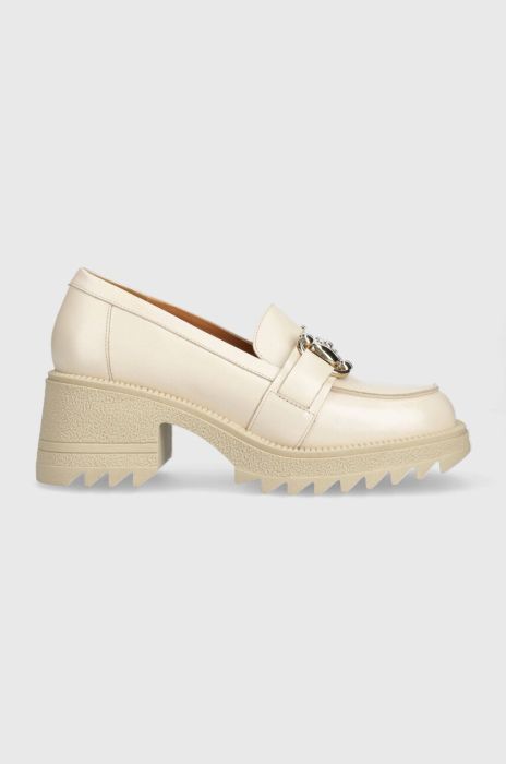 Шкіряні туфлі Charles Footwear Kiara жіночі колір чорний каблук блок Kiara.Loafer (3235821)