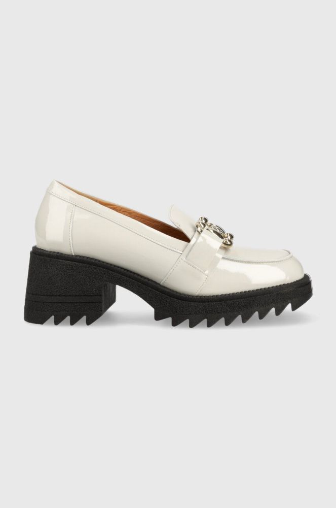 Шкіряні туфлі Charles Footwear Kiara жіночі колір чорний каблук блок Kiara.Loafer (3121186)