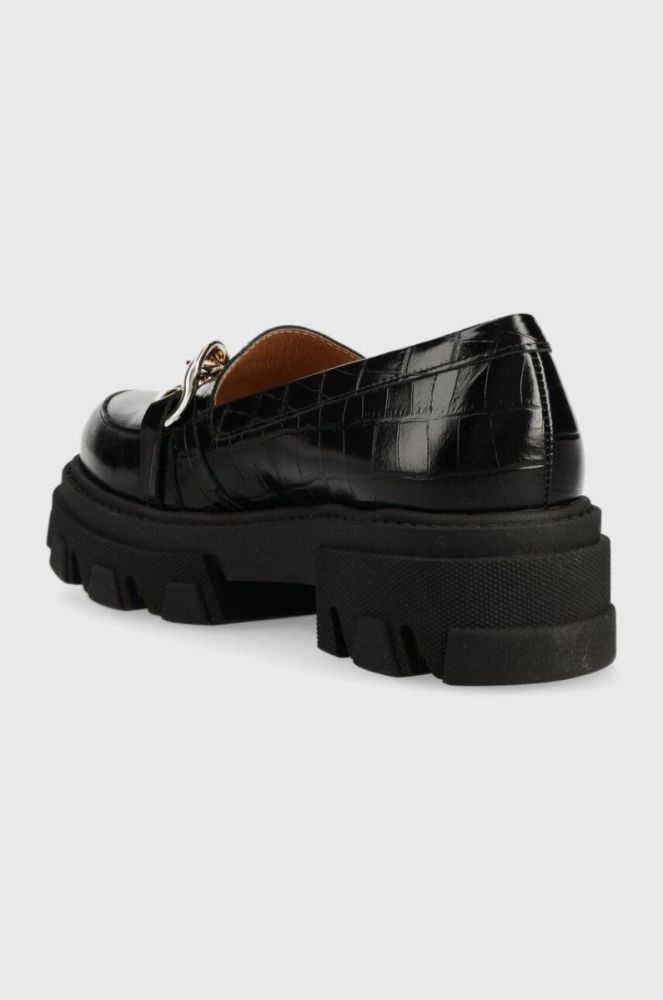 Шкіряні мокасини Charles Footwear Mey жіночі колір чорний на платформі Mey.Loafer фото 3