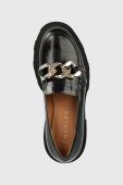 Шкіряні мокасини Charles Footwear Mey жіночі колір чорний на платформі Mey.Loafer