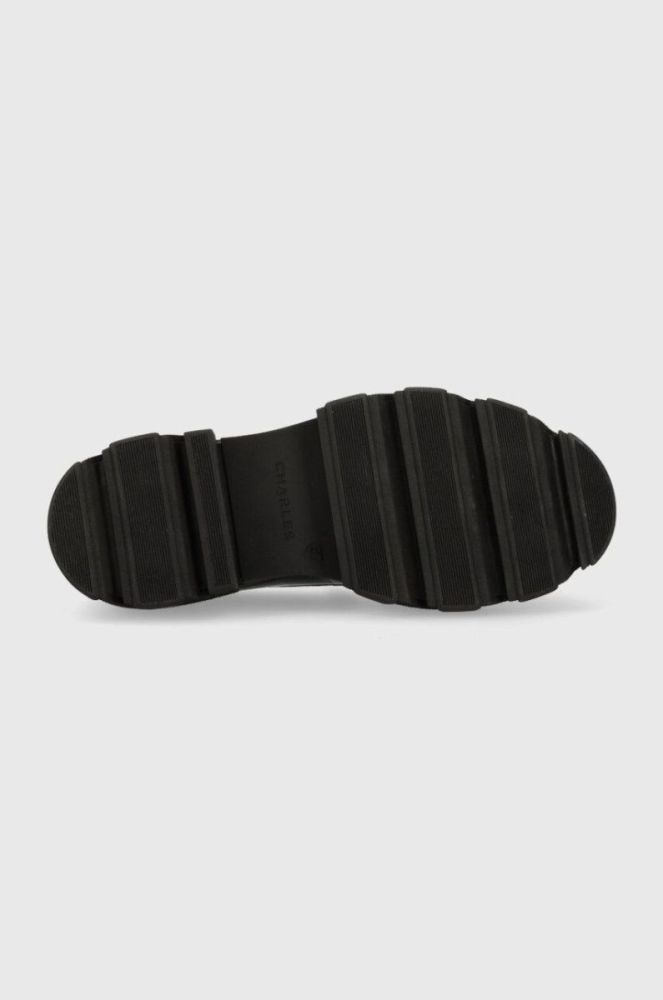 Шкіряні мокасини Charles Footwear Mey жіночі колір чорний на платформі Mey.Loafer фото 5