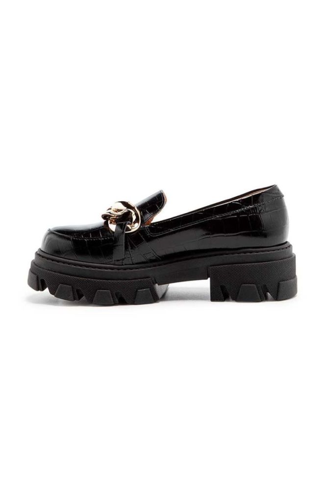 Шкіряні мокасини Charles Footwear Mey жіночі колір чорний на платформі Mey.Loafer фото 6
