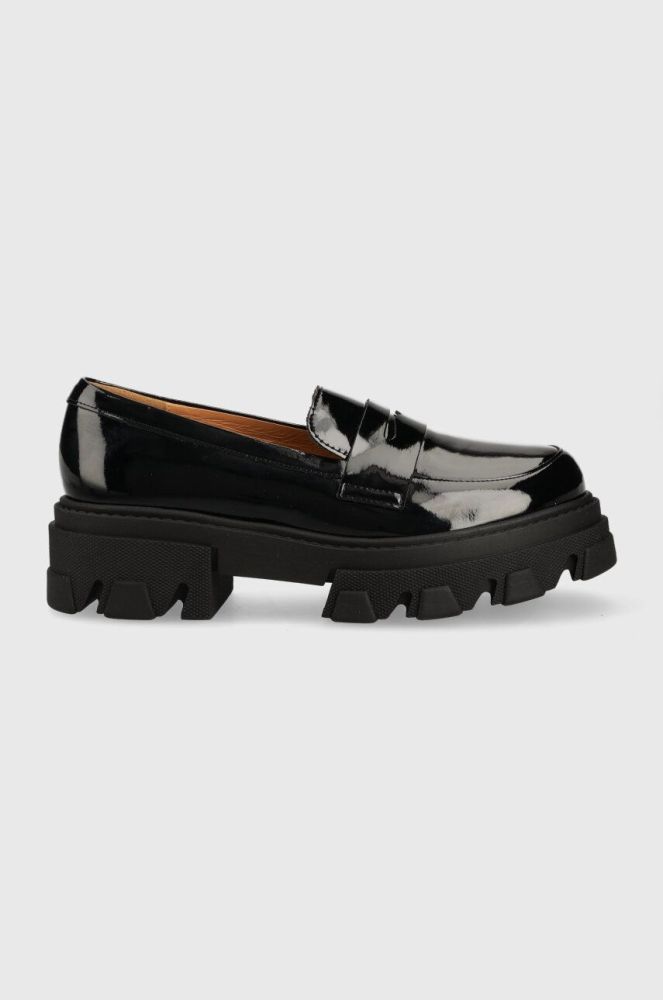 Шкіряні мокасини Charles Footwear Mey жіночі колір чорний на платформі Mey.Loafer.Basic (2968238)