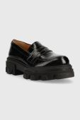 Шкіряні мокасини Charles Footwear Mey жіночі колір чорний на платформі Mey.Loafer.Basic (3120414)
