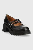 Шкіряні туфлі Charles Footwear Kiara Mary Jane колір чорний на платформі Kiara.Mary.Jane.Loafer
