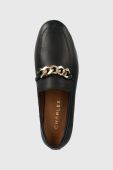 Шкіряні мокасини Charles Footwear Zoe жіночі колір чорний на плоскому ходу Zoe.Loafer