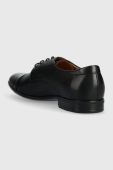Шкіряні туфлі Wojas чоловічі колір чорний 1014051