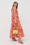 Бавовняна сукня Beatrice B колір червоний maxi розкльошена