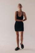 Бавовняна сукня MUUV. колір чорний mini облягаюча (3171591)
