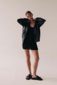 Бавовняна сукня MUUV. колір чорний mini облягаюча (3171591)