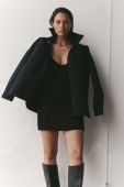 Бавовняна сукня MUUV. колір чорний mini облягаюча (3171591)