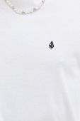 Бавовняна футболка Volcom колір білий однотонний
