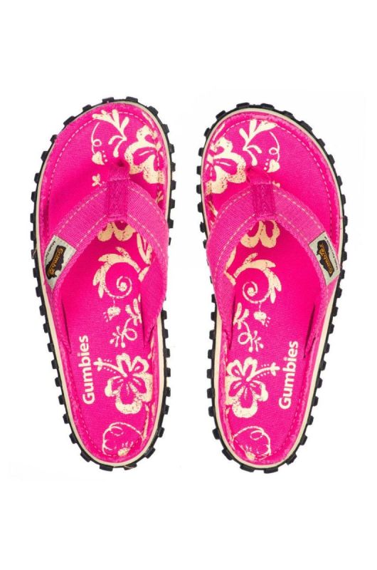 Gumbies - В'єтнамки Islander Pink Hibiscu колір рожевий