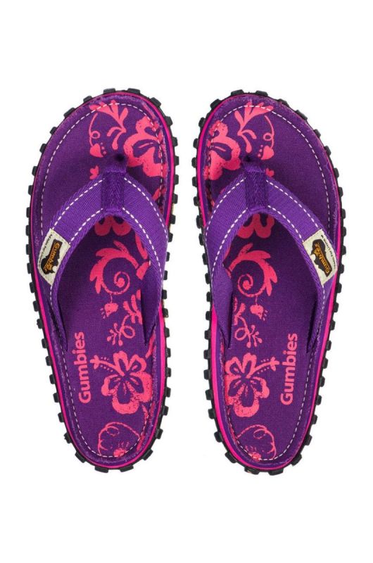 Gumbies - В'єтнамки Islander Purple Hibiscu колір фіолетовий