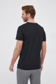 Бавовняна футболка Gant колір чорний однотонний (1803770)