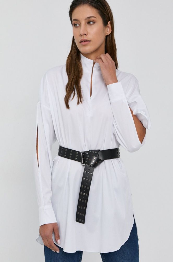 Блузка Nissa жіноча колір білий гладка