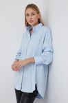 Сорочка Mos Mosh жіноча regular класичний комір колір блакитний