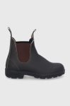 Шкіряні черевики Blundstone 500 жіночі колір коричневий на плоскому ходу Шкіряні черевики Blundstone 500 жіночі колір коричневий на плоскому ходу
