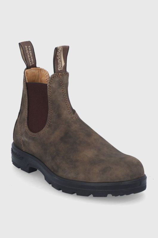 Шкіряні черевики Blundstone 585 жіночі колір коричневий на плоскому ходу фото 2