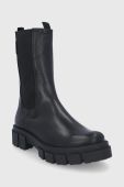 Шкіряні черевики Wojas жіночі колір чорний на платформі (1809426)
