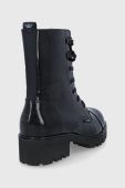 Шкіряні черевики Wojas жіночі колір чорний на плоскому ходу (1941946)