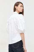 Сорочка Notes du Nord жіноча колір білий slim класичний комір (2472458)