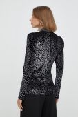 Блузка Nissa жіноча колір чорний з аплікацією