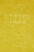 Бавовняна кофта HUF жіноча колір жовтий з аплікацією