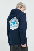 Кофта HUF чоловіча колір синій з капюшоном з принтом (2852045)