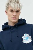 Кофта HUF чоловіча колір синій з капюшоном з принтом (2852045)