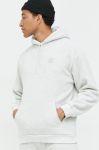 Кофта Brixton чоловіча колір сірий з капюшоном однотонна