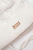 Дитяча шапка Broel колір білий з товстого трикотажу