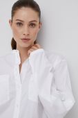 Сорочка Mos Mosh жіноча колір білий relaxed зі стійкою