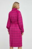 Вовняне пальто Custommade Isabel колір рожевий перехідне