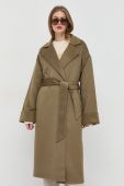 Вовняне пальто Notes du Nord Elisa колір зелений перехідне oversize
